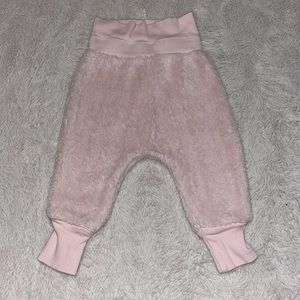 (3 for $10) first impressions light pink fuzzy pants 0-3 month baby girl clothin